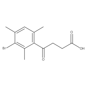 3-Bromo-2,4,6-trimethyl-I(3)-oxobenzenebutanoic acid Structure