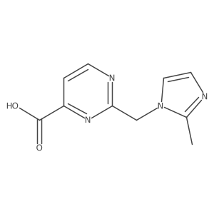 2-[(2-methyl-1H-imidazol-1-yl)methyl]pyrimidine-4-carboxylic acid Structure