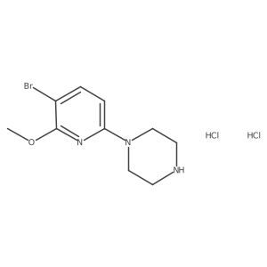 1-(5-Bromo-6-methoxypyridin-2-yl)piperazine dihydrochloride结构式