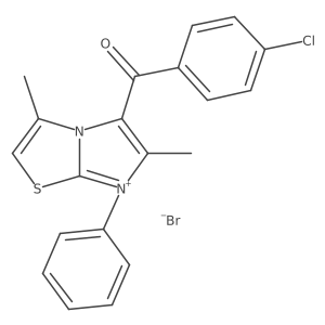 5-(4-Chlorobenzoyl)-3,6-dimethyl-7-phenylimidazo[2,1-b]thiazol-7-ium bromide结构式