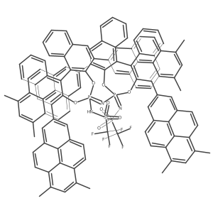 N-((11bS)-4-(((11bS)-2,6-Dis(6,8-dimethylpyren-2-yl)-4-(((trifluoromethyl)sulfonyl)imino)-4l5-dinaphtho[2,1-d:1',2'-f][1,3,2]dioxaphosphepin-4-yl)imino)-2,6-bis(6,8-dimethylpyren-2-yl)-4l5-dinaphtho[2,1-d:1',2'-f][1,3,2]dioxaphosphepin-4-yl)-1,1,1-trifluoromethanesulfonamide Structure