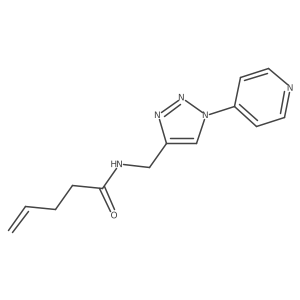 N-((1-(pyridin-4-yl)-1H-1,2,3-triazol-4-yl)methyl)pent-4-enamide Structure