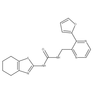 1-((3-(Furan-2-yl)pyrazin-2-yl)methyl)-3-(4,5,6,7-tetrahydrobenzo[d]thiazol-2-yl)urea Structure