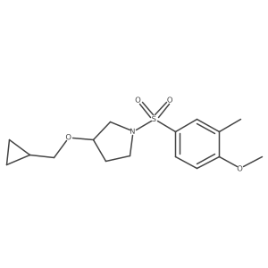 3-(Cyclopropylmethoxy)-1-((4-methoxy-3-methylphenyl)sulfonyl)pyrrolidine Structure