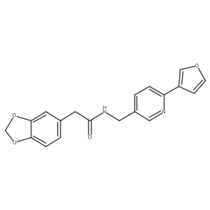 2-(benzo[d][1,3]dioxol-5-yl)-N-((6-(furan-3-yl)pyridin-3-yl)methyl)acetamide Structure
