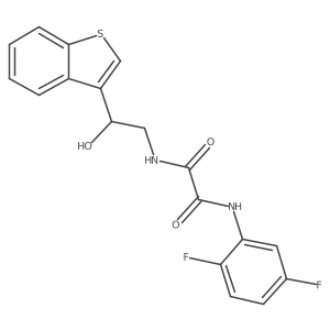 N1-(2-(benzo[b]thiophen-3-yl)-2-hydroxyethyl)-N2-(2,5-difluorophenyl)oxalamide结构式