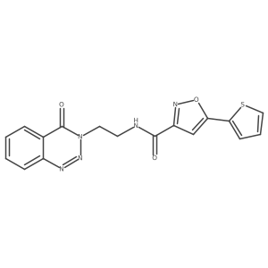 N-(2-(4-oxobenzo[d][1,2,3]triazin-3(4H)-yl)ethyl)-5-(thiophen-2-yl)isoxazole-3-carboxamide Structure