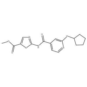Methyl 2-(2-(cyclopentyloxy)isonicotinamido)thiazole-5-carboxylate Structure