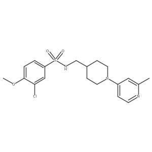 3-chloro-4-methoxy-N-((1-(2-methylpyridin-4-yl)piperidin-4-yl)methyl)benzenesulfonamide Structure