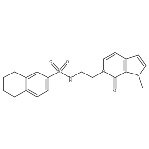 N-(2-(1-methyl-7-oxo-1H-pyrrolo[2,3-c]pyridin-6(7H)-yl)ethyl)-5,6,7,8-tetrahydronaphthalene-2-sulfonamide Structure