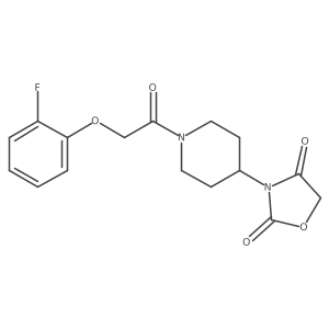 3-(1-(2-(2-Fluorophenoxy)acetyl)piperidin-4-yl)oxazolidine-2,4-dione Structure