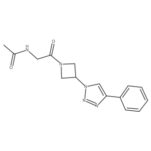 N-(2-oxo-2-(3-(4-phenyl-1H-1,2,3-triazol-1-yl)azetidin-1-yl)ethyl)acetamide Structure