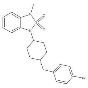 1-(1-(4-Bromobenzyl)piperidin-4-yl)-3-methyl-1,3-dihydrobenzo[c][1,2,5]thiadiazole 2,2-dioxide Structure