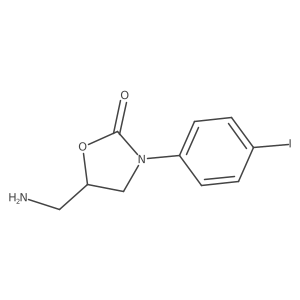 5-(Aminomethyl)-3-(4-iodophenyl)oxazolidin-2-one Structure