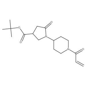 Tert-butyl 5-oxo-1-[1-(prop-2-enoyl)piperidin-4-yl]pyrrolidine-3-carboxylate结构式