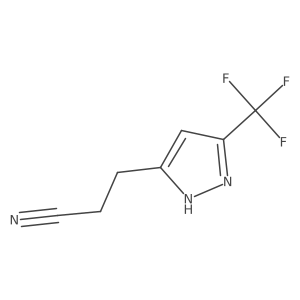 3-[3-(trifluoromethyl)-1H-pyrazol-5-yl]propanenitrile结构式