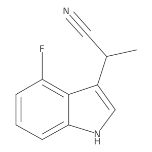 2-(4-fluoro-1H-indol-3-yl)propanenitrile Structure