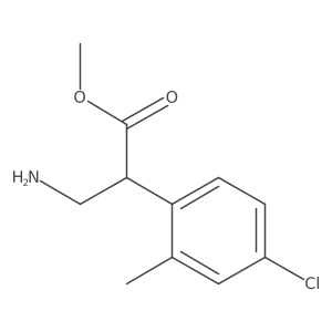 Methyl 3-amino-2-(4-chloro-2-methylphenyl)propanoate Structure