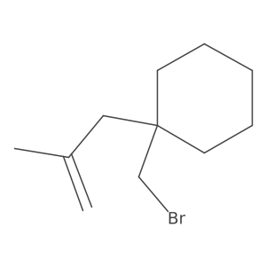 1-(Bromomethyl)-1-(2-methylprop-2-en-1-yl)cyclohexane结构式