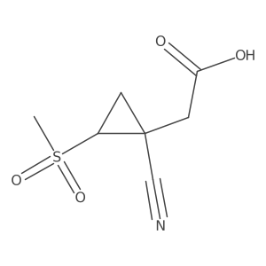 rac-2-[(1R,2R)-1-cyano-2-methanesulfonylcyclopropyl]acetic acid结构式