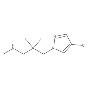 [3-(4-chloro-1H-pyrazol-1-yl)-2,2-difluoropropyl](methyl)amine Structure