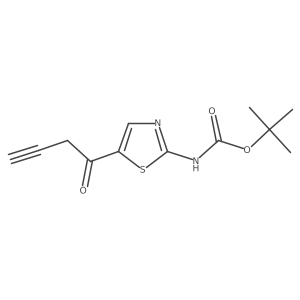 tert-butyl N-[5-(but-3-ynoyl)-1,3-thiazol-2-yl]carbamate结构式