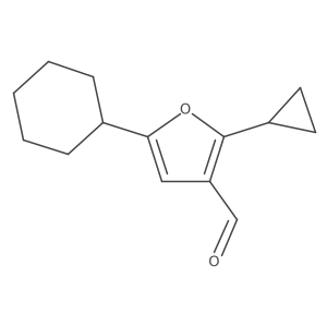 5-Cyclohexyl-2-cyclopropylfuran-3-carbaldehyde结构式