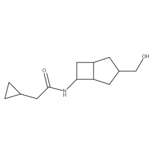 2-cyclopropyl-N-[3-(hydroxymethyl)bicyclo[3.2.0]heptan-6-yl]acetamide Structure