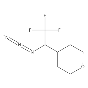 4-(1-Azido-2,2,2-trifluoroethyl)oxane结构式