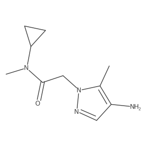 2-(4-amino-5-methyl-1H-pyrazol-1-yl)-N-cyclopropyl-N-methylacetamide结构式