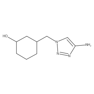 3-[(4-amino-1H-1,2,3-triazol-1-yl)methyl]cyclohexan-1-ol结构式