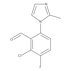 2-chloro-3-fluoro-6-(2-methyl-1H-imidazol-1-yl)benzaldehyde结构式