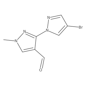 3-(4-bromo-1H-pyrazol-1-yl)-1-methyl-1H-pyrazole-4-carbaldehyde Structure