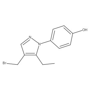4-[4-(bromomethyl)-5-ethyl-1H-pyrazol-1-yl]phenol结构式