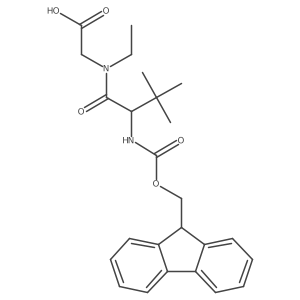 2-[(2R)-N-ethyl-2-({[(9H-fluoren-9-yl)methoxy]carbonyl}amino)-3,3-dimethylbutanamido]acetic acid Structure