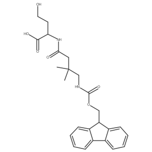 (2R)-2-[4-({[(9H-fluoren-9-yl)methoxy]carbonyl}amino)-3,3-dimethylbutanamido]-4-hydroxybutanoic acid Structure