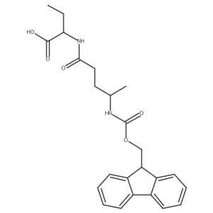 (2S)-2-[4-({[(9H-fluoren-9-yl)methoxy]carbonyl}amino)pentanamido]butanoic acid结构式