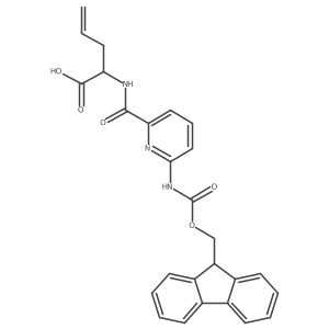 2-{[6-({[(9H-fluoren-9-yl)methoxy]carbonyl}amino)pyridin-2-yl]formamido}pent-4-enoic acid Structure