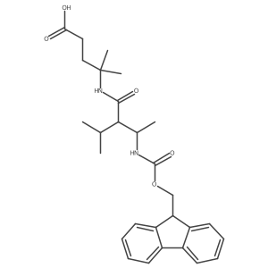 4-[3-({[(9H-fluoren-9-yl)methoxy]carbonyl}amino)-2-(propan-2-yl)butanamido]-4-methylpentanoic acid结构式