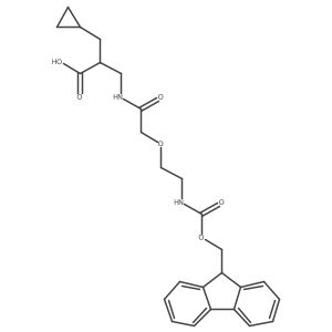 2-(cyclopropylmethyl)-3-{2-[2-({[(9H-fluoren-9-yl)methoxy]carbonyl}amino)ethoxy]acetamido}propanoic acid Structure