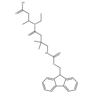 3-[N-ethyl-4-({[(9H-fluoren-9-yl)methoxy]carbonyl}amino)-3,3-dimethylbutanamido]butanoic acid Structure