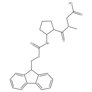 2-{1-[2-({[(9H-fluoren-9-yl)methoxy]carbonyl}amino)cyclopentyl]-N-methylformamido}acetic acid Structure