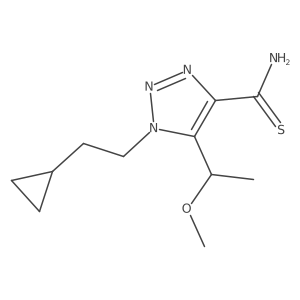 1-(2-cyclopropylethyl)-5-(1-methoxyethyl)-1H-1,2,3-triazole-4-carbothioamide结构式