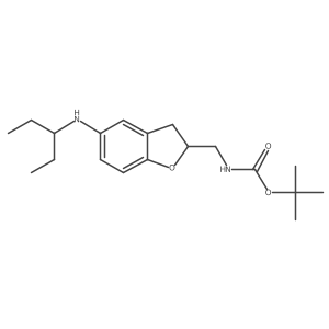 tert-butyl N-({5-[(pentan-3-yl)amino]-2,3-dihydro-1-benzofuran-2-yl}methyl)carbamate Structure