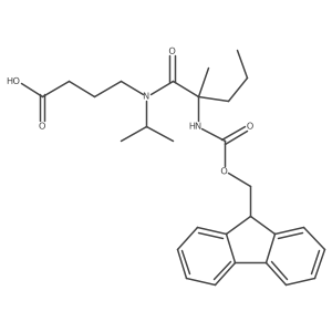 4-[2-({[(9H-fluoren-9-yl)methoxy]carbonyl}amino)-2-methyl-N-(propan-2-yl)pentanamido]butanoic acid结构式