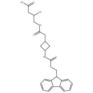 4-{2-[3-({[(9H-fluoren-9-yl)methoxy]carbonyl}amino)cyclobutyl]acetamido}-3-hydroxybutanoic acid结构式