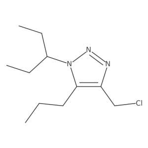 4-(chloromethyl)-1-(pentan-3-yl)-5-propyl-1H-1,2,3-triazole结构式