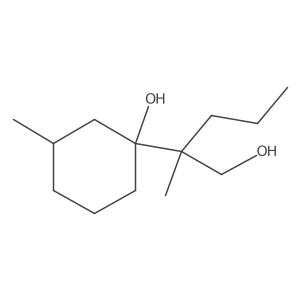 1-(1-Hydroxy-2-methylpentan-2-yl)-3-methylcyclohexan-1-ol结构式