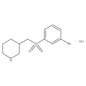 3-(3-Bromobenzenesulfonylmethyl)-piperidine hydrochloride结构式