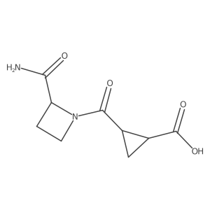 rac-(1R,2S)-2-(2-carbamoylazetidine-1-carbonyl)cyclopropane-1-carboxylic acid结构式